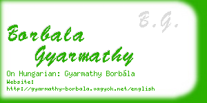 borbala gyarmathy business card